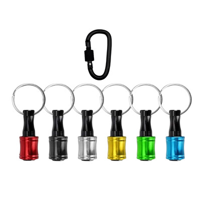 6X 1/4'' Hex Shank Quick Release Keychain Screwdriver Drill Bit Holder Bit Set A