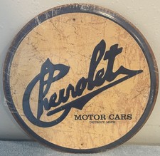 Chevrolet Motor Cars 11.5" Metal Sign. Made in USA New Sign. Vintage Design.