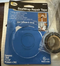 SealWrap 1" BLACK SELF-FUSING SILICONE RESCUE REPAIR CABLE WRAP SEAL TAPE