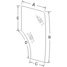Cab Glass - Door Right H Fits Case Ih 44910452