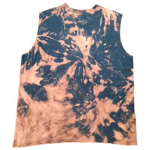 Vtg Nike Sleeveless T-shirt Shirt Measured Size L/XL Tie Dye Acid Wash Navy Blue - Picture 2 of 7