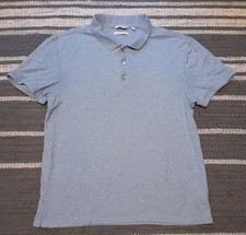 Calvin Klein Liquid Touch Blue Polo Shirt Mens Sz MED