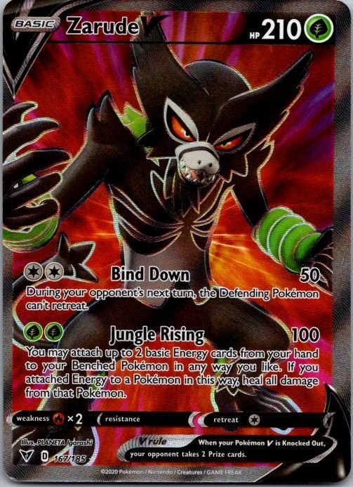 SWSH04: Vivid Voltage #167/185 Zarude V (Full Art)