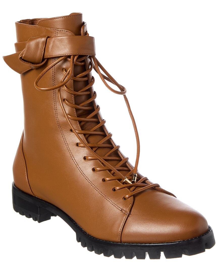 Alexandre Birman Evelyn Leather Bootie Womens Brown 355 28490₽