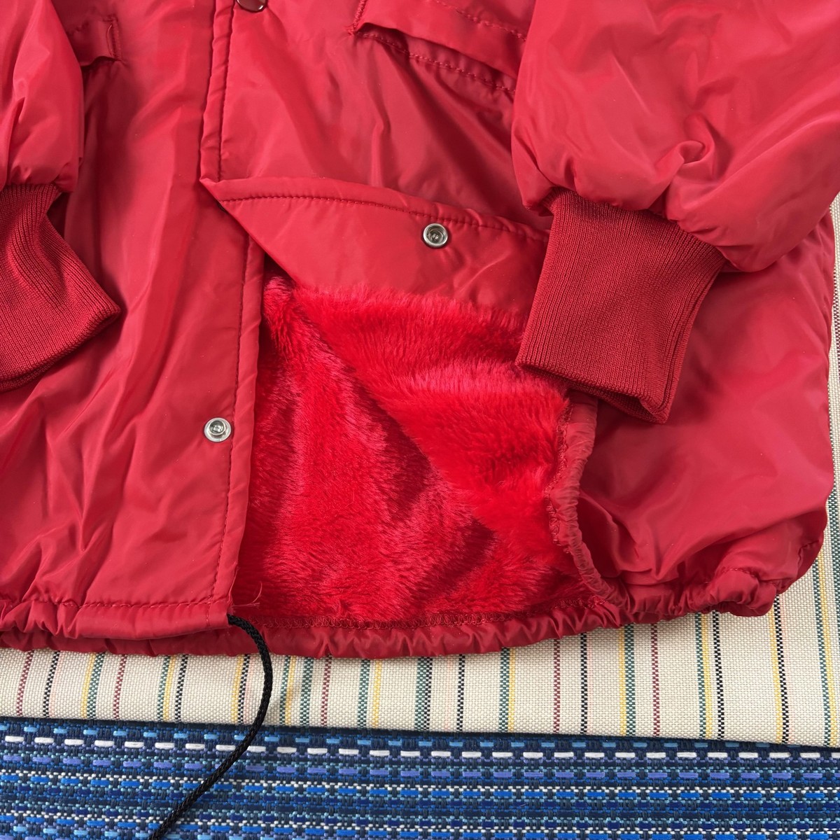 Vintage Dunbrooke Pla-Jac Jacket Mens Large Red PFS Workwear Nylon