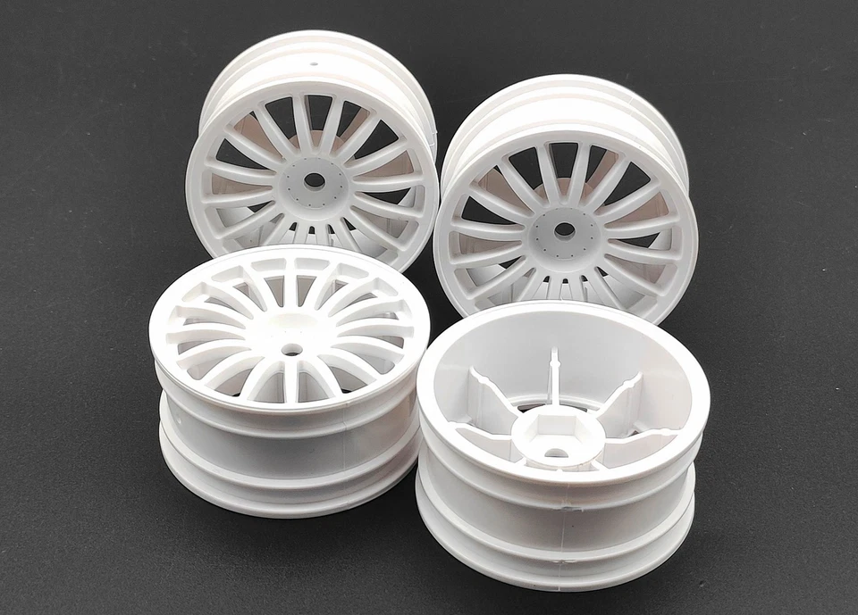 TAMIYA FELGEN FORD FOCUS RS / ALFA ROMEO 155 V6 1:10 WEISS 26mm (4) # 300440087 - Bild 2 von 2