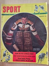 SPORT Magazine - February 1948 - Frank Brimsek Cover         H
