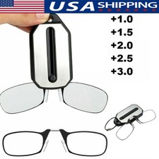 New Clip Nose Reading Glasses Portable Folding Presbyopic Glasses for Men Women