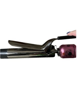 Hot Shot Tools Titanium Curling Iron 1.25 Barrel Hot Pink Hair Curler Wand WORKS