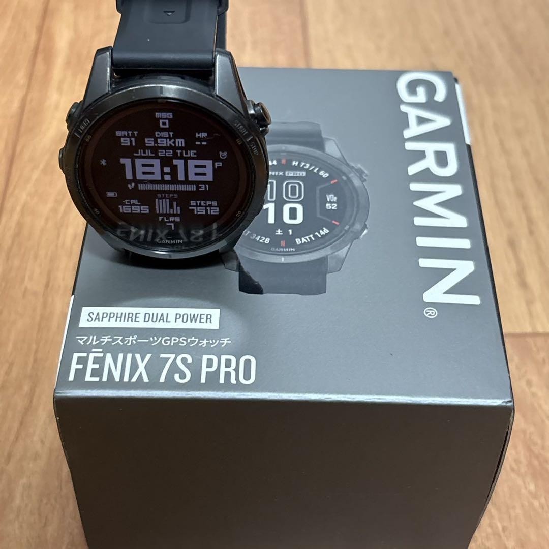 GPS Smartwatch] Garmin Fenix 7S Pro Sapphire Dual Power