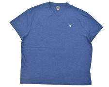 Polo Ralph Lauren Men's XXL Classic Fit V-Neck T-Shirt Blue Heather 100 Cotton