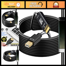 20FT Mini DisplayPort to HDMI Cable, 4K 30Hz, Active DP to HDMI, 3D Audio/Video