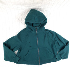 Lululemon Scuba Oversized Full Zip Hoodie Green Womens Size M/L W3EOZS  STAINS