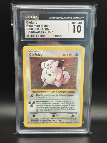 Clefairy (Shadowless) graded CGC 10 for sale on eBay