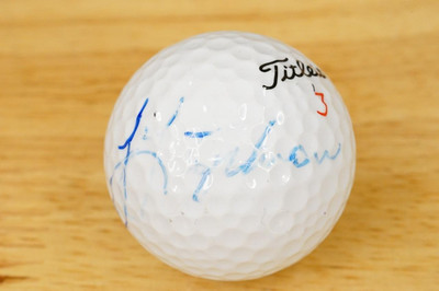 Titlest 3 Golf Ball Blue Ink Original Autograph Jan Stephenson