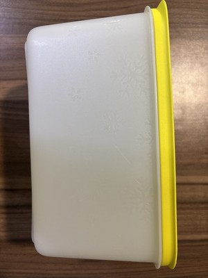 NEW Tupperware Freezer Mates Plus Medium Yellow Snowflake Container 2.5L/11 Cup