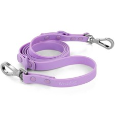 Waterproof Dog Leash 5ft/6ft Adjustable 2 Metal Swivel Hooks Lilac M