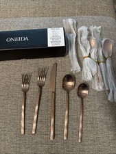 ONEIDA Dean Satin Rose Gold Stainless Steel F...