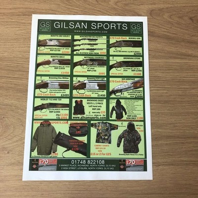 GUNS101 MAGAZINE ADVERT 12X9 GILSAN SPORTS: BROWNING 682 GOLD E