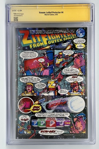 *Signed* Marvel Comics - Venom: Lethal Protector #4 W/COA (1993) CGC X JSA 9.8 - Picture 2 of 9