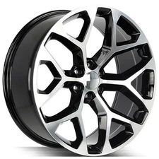 24""Strada Wheels Snowflake Gloss Black Machined OEM Replica Rims (S03)