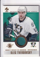 01/02 PACIFIC PRIVATE STOCK OLEG TVERDOVSKY GAME JERSEY PATCH #5