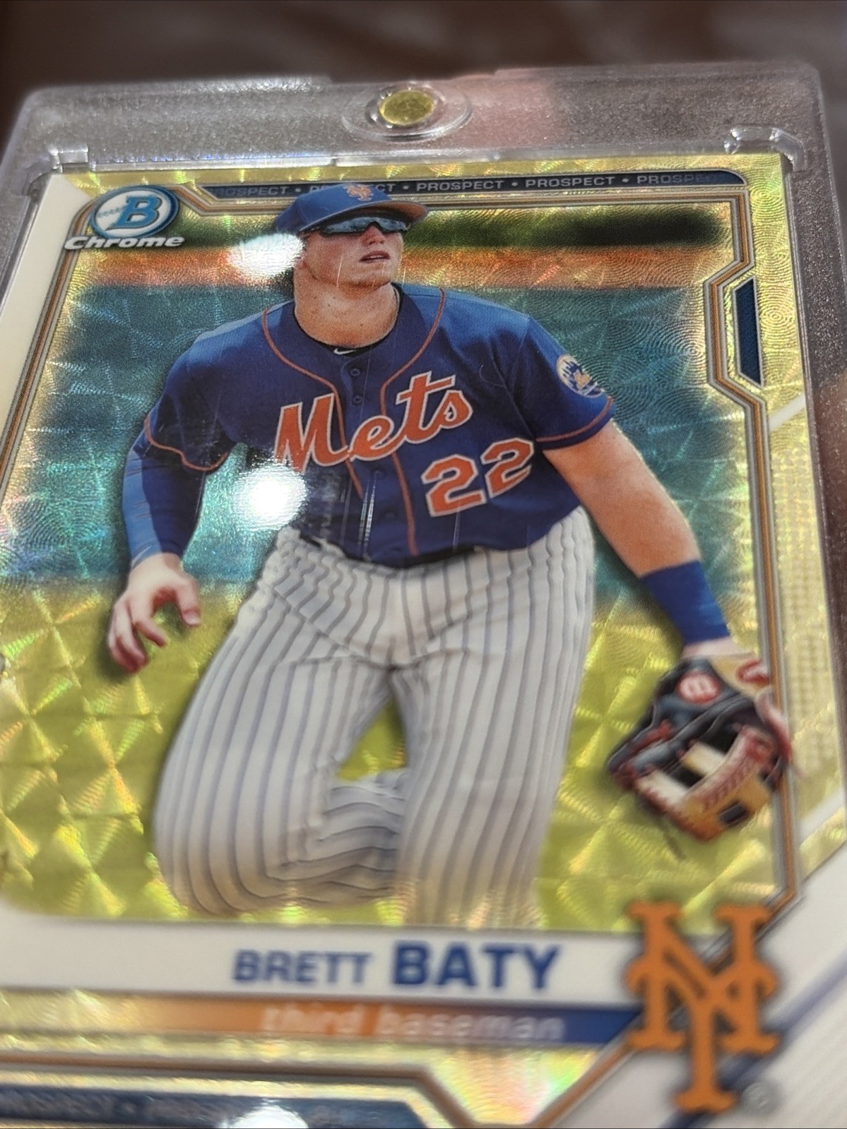2021 Bowman Brett Baty Superfractor 1/1 view 3