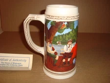 VINTAGE GERZ PABST BLUE RIBBON STEIN 3RD IN SERIES THE HOUSE OF WIEBRACHT