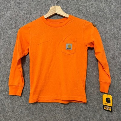 Carhartt Kids Exotic Orange Long Sleeve Pocket T-Shirt TS6458-B