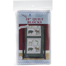 Stamped White Quilt Blocks 18"X18" 6/Pkg Wilderness