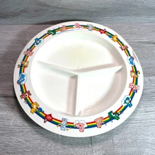 Vintage Care Bears Divided Childs Plate 1983 By Deka Plastics