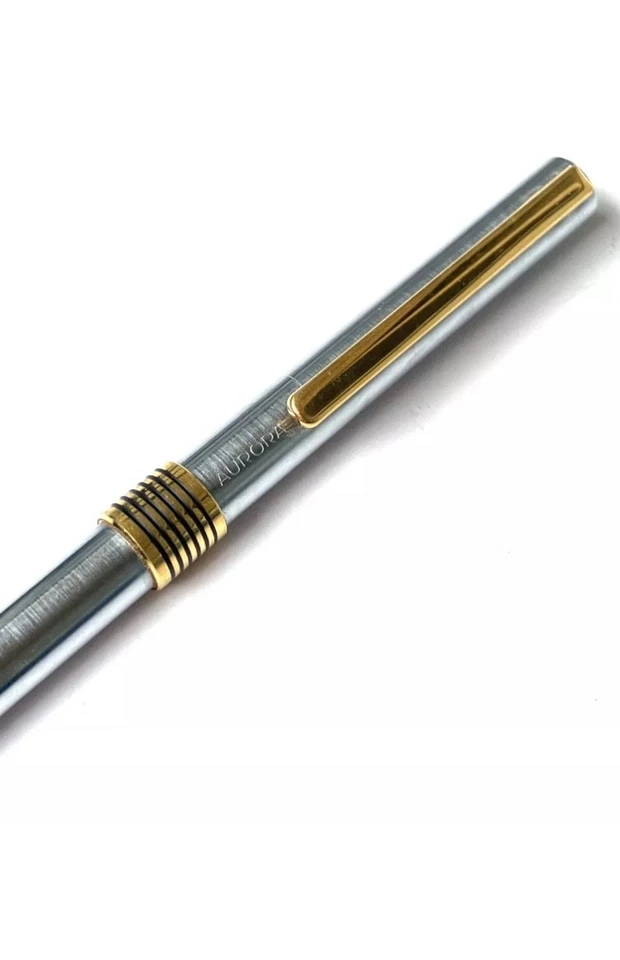BOLÍGRAFO AURORA ORO/PLATA VINTAGE; Italia Foto 2 de 4