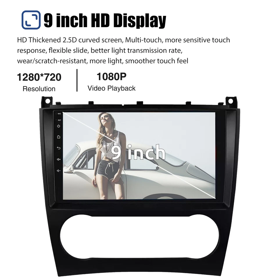 for Mercedes Benz C-Class W203 2004-2007 Android 15.0 Car GPS Stereo Radio 2+32G - Image 3 of 4