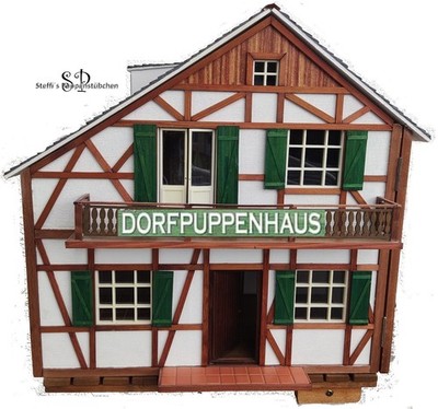 Viele Möbel ''Dorfpuppenhaus'' - Miniaturen für Puppenhaus Puppenstube 1:12