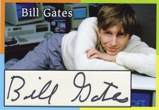 Bill Gates Microsoft Founder Signed Autograph Custom Photo Card Grad LOA