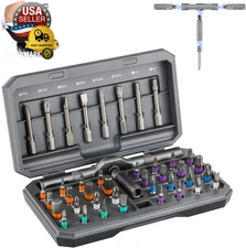 42 in 1 Magnetic Ratchet Screwdriver Set, Multi Bit Screwdriver Set with Detacha