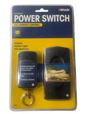 Outdoor Power Switch with Remote Control 32555 by Woods NEW IN STOCK