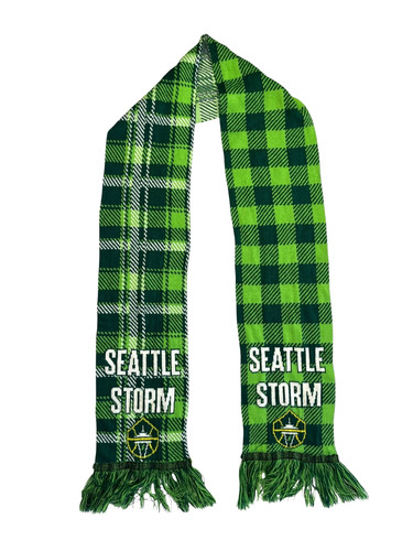 SEATTLE STORM Green Plaid WOMEN'S BASKETBALL WNBA SCARF Warm Winter Fan Gear