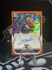 2023 Bowman Chrome Maick Collado 1st True Orange Auto 02/25 Cleveland