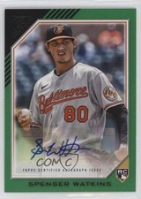2022 Topps Gallery Rookie Auto Green 39/99 Spenser Watkins #RA-SW Auto 0nr3