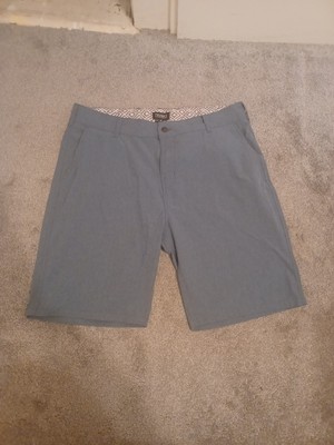 Trunks Mens Multi Functional Shorts Chino Flat Front Lightweight Blue Size 38