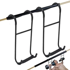 2 Pack Dumbbell Spotter Rack Hooks for Bench Press Chest Shoulder Workouts