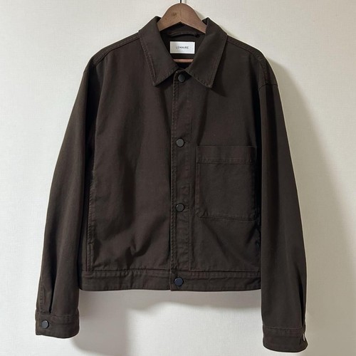 【LEMAIRE】BOXY TRUCKER JACKET Brown Size 50 OW1047LD1001 - Imagen 11 de 16