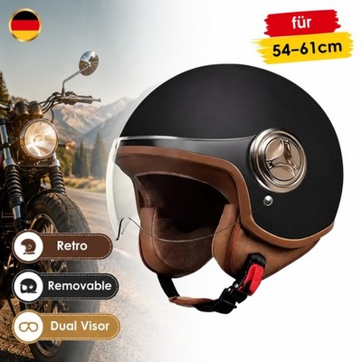 Motorradhelm Rollerhelm Motorrad Halbschalenhelm Retro Halb HelmetCruiser Neu