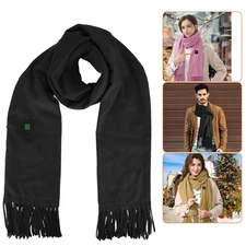 Electric Heated Winter Scarf in Soft Fabric w/ USB Heating Technology for Unisex