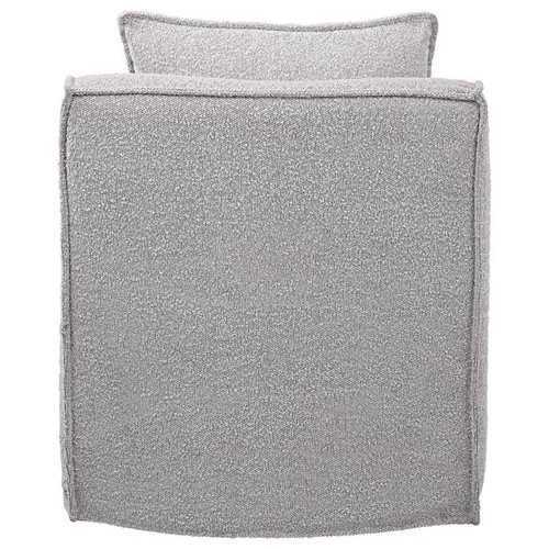 Uttermost Welland Fabric and Wood Swivel Chair in Warm Gray/Ivory - Picture 6 of 8