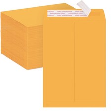 Manila Envelopes 9x12 Self Seal 100 Pack Kraft Mailing Catalog Office Bulk
