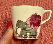 Good Earth Indien Fine Bone China Serendib 3" Tasse 24K Gold Akzent Pavitra Rajaram