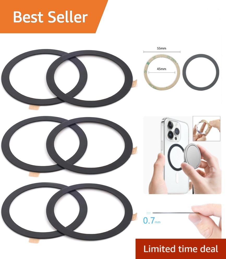Ultra-Thin Magnetic Adapter Ring for All Cellphones - Lightweight & Easy Install