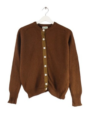 vintage womens 90s cardigan brown XS